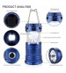 Solar Lantern and Torch, Solar Lamp, 2 in 1 Recharging Emergency Light, USB Mobile Charging, Solar LED Lamp, Blue Color